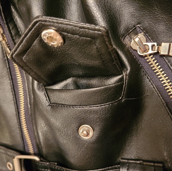 Black Childs size 7 leather coat - Picture 6 of 16